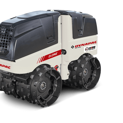 Compacting soil and asphalt with a DYNAPAC vibratory roller for construction projects.