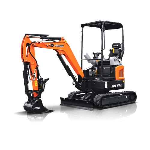Develon DX42-7 compact excavator suitable for construction and landscaping projects, available for dry hire in Australia. Perfect for small to medium excavation tasks.